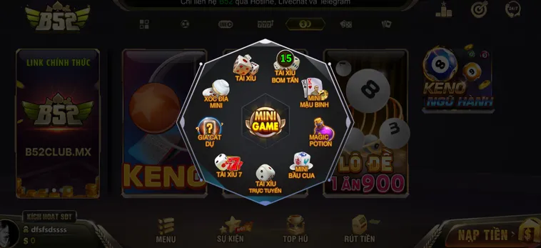 Phân Tích Sức Hút Và Tốc Độ Sinh Lời Của Sảnh Minigame B52 Club