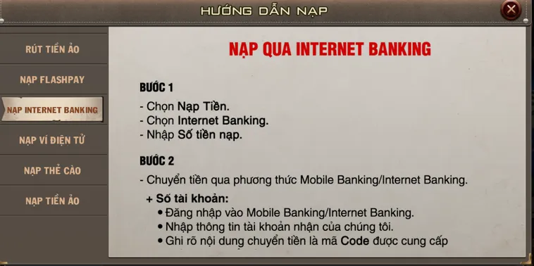Hướng dẫn nạp tiền B52Club chỉ với các bước đơn giản và nhanh chóng.
