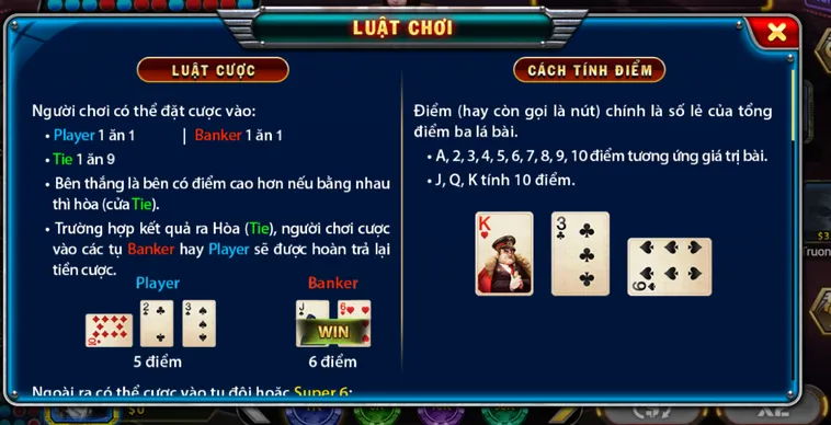 Khám Phá Siêu Phẩm Super Baccarat 6 Tại B52 Club Cho Người Mới
