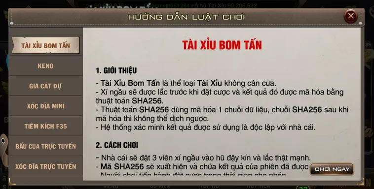 Quy Trình Kiểm Toán Khách Quan Tại Sảnh Casino Tài Xỉu Bom Tấn Tại B52 Club