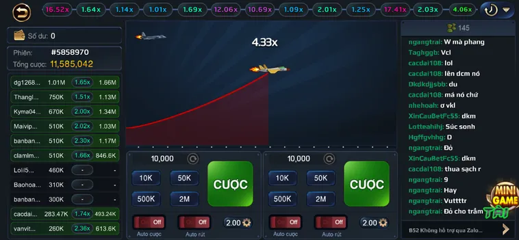 Minigame Tiêm Kích F35 Tại B52 Club Đỉnh Cao Cá Cược Máy Bay Thần Tốc
