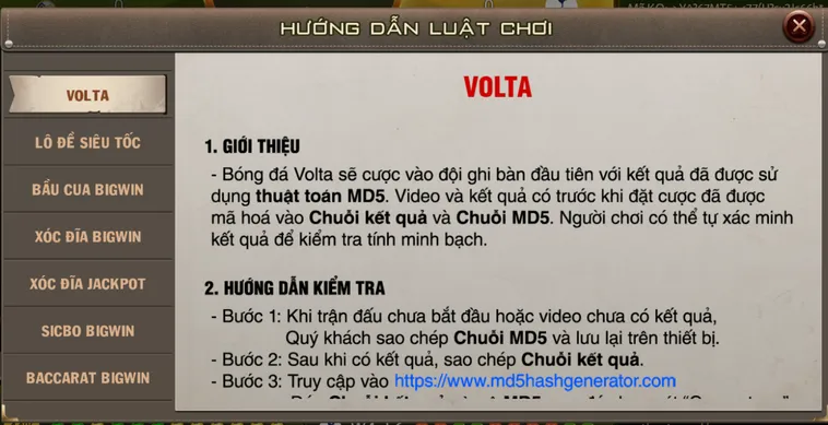 Bóng Đá Volta MD5 Tại B52 Club Phân Tích Công Nghệ Mã Hóa Và Quy Luật Đặt Cược