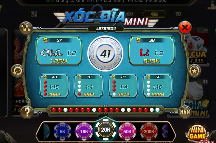 Minigame Xóc Dĩa Mini Tại B52 Club Đấu Trường Đỏ Đen Xanh Chín Ăn Thưởng Siêu Tốc